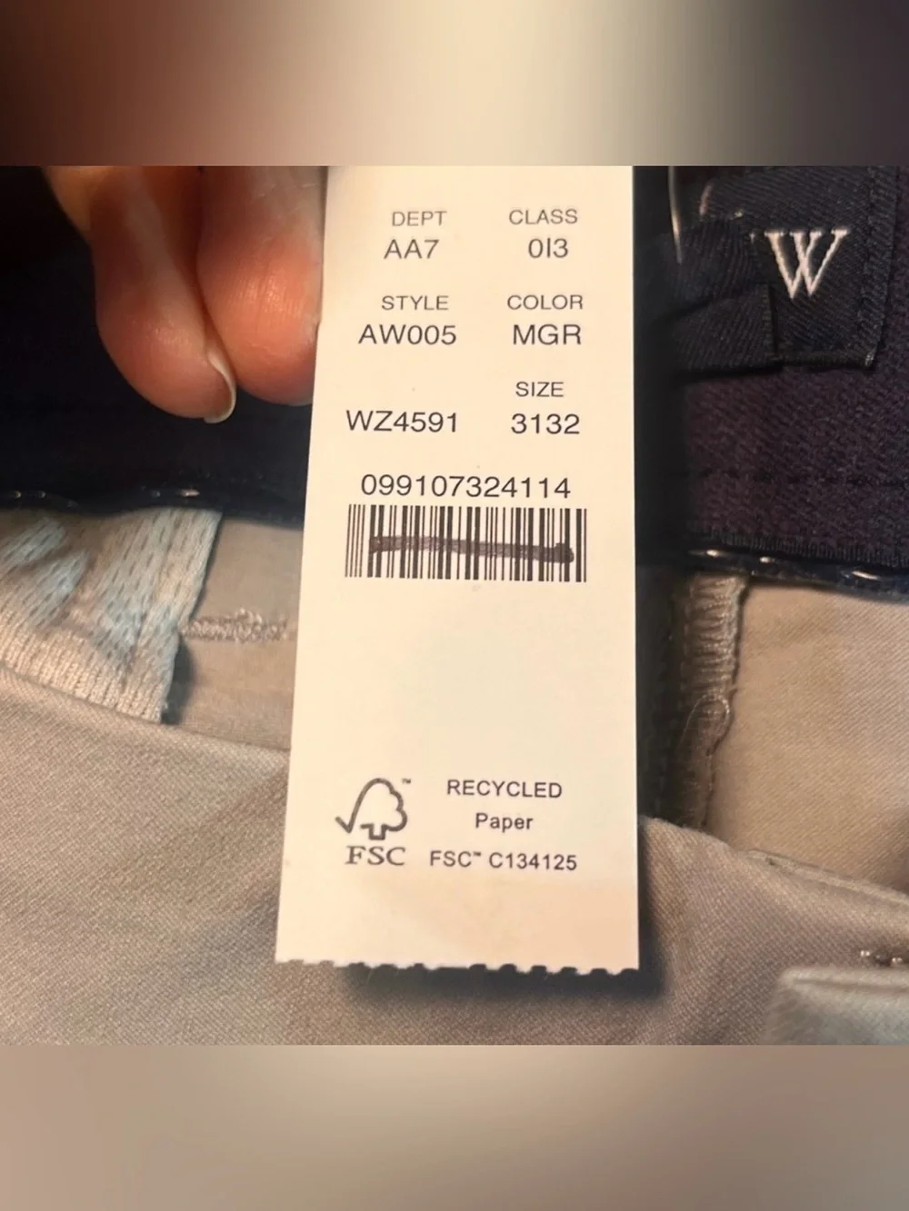 J.Crew 484 Slim-fit tech pant in moon grey